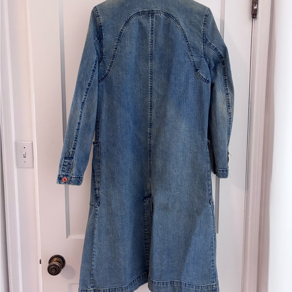Anthropologie Long Denim Coat - Picture 4 of 5